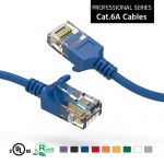 Cat6A UTP Slim Patch Cable Blue 3ft