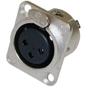 Neutrik 3-Pin XLR Female Panel Nickel