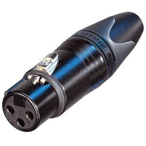 Neutrik 3-Pin XLR Female Conn Black